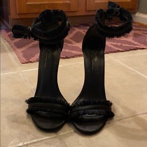 Black Opened Toed Stilettos